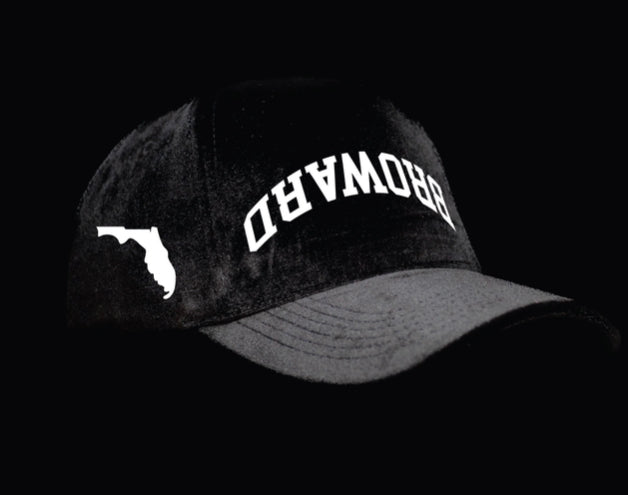 Black "Broward" Velvet Snapback