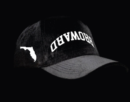 Black "Broward" Velvet Snapback
