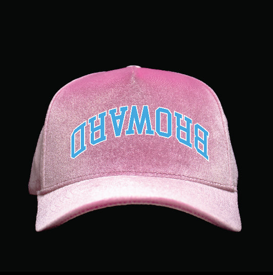 Pink "Broward" Vice Theme Velvet Snapback