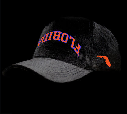 Black "Florida" Gators Theme Velvet Snapback