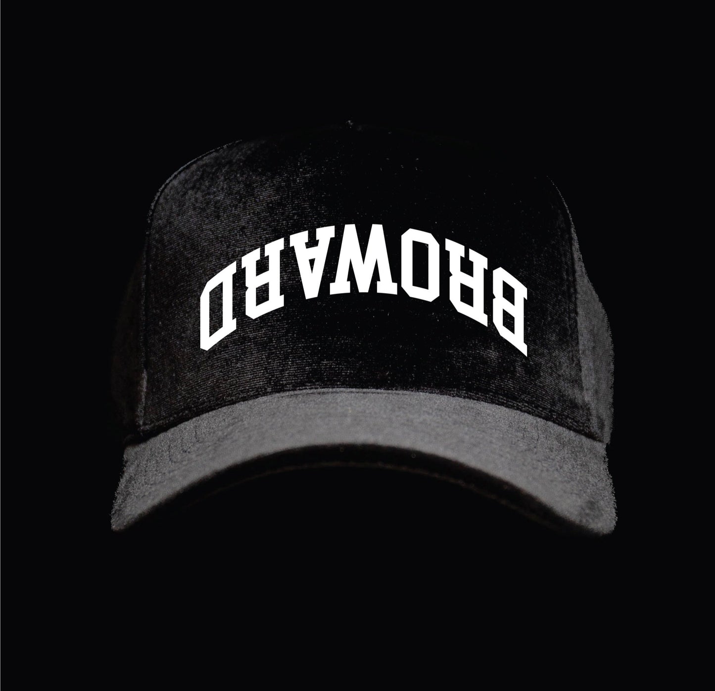 Black "Broward" Velvet Snapback