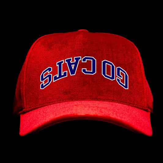 Red "Go Cats" Florida Panthers Theme Velvet Snapback